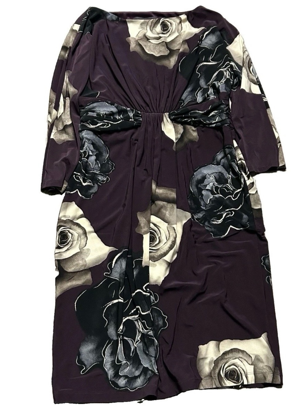 Women’s Jones New York Purple Floral Long Sleeve Shirt Size 14